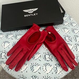 Hairsheep leather red Bentley driving gloves